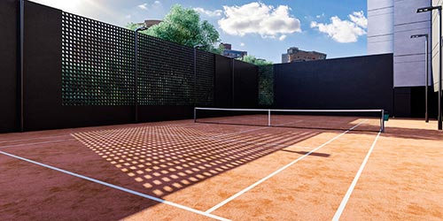 quadra de tenis do edificio duo
