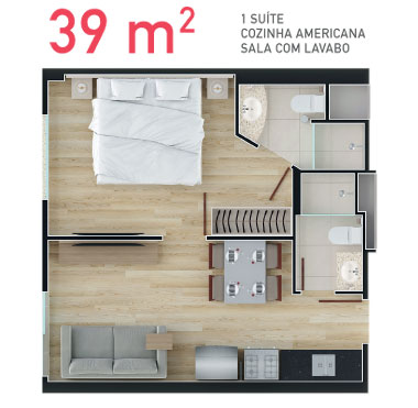 apartamento 1 suite bh