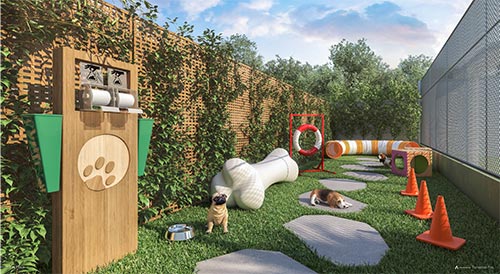 edificio com pet play no funcionarios