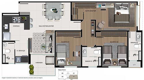 apartamento de tres quartos na savassi