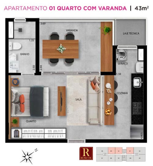apartamento 1 quarto no vale do sereno