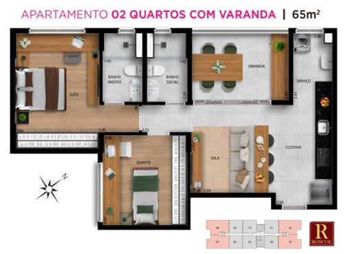 apartamento 2 quartos vale do sereno