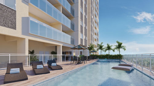 apartamento com piscina no alto gutierrez