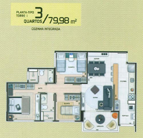 3 quartos 79m