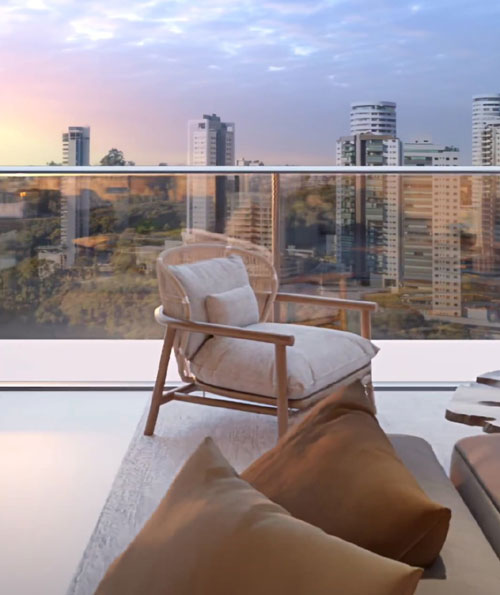 apartamento na planta com varanda gourmet
