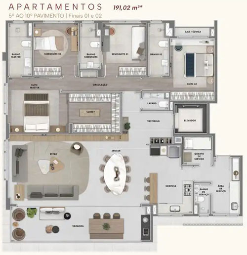 lan&ccedil;amento no lourdes com 4 quartos
