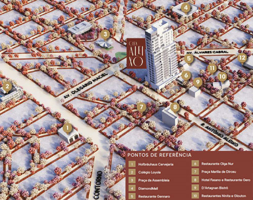 lan&ccedil;amento em lourdes apartamento na planta