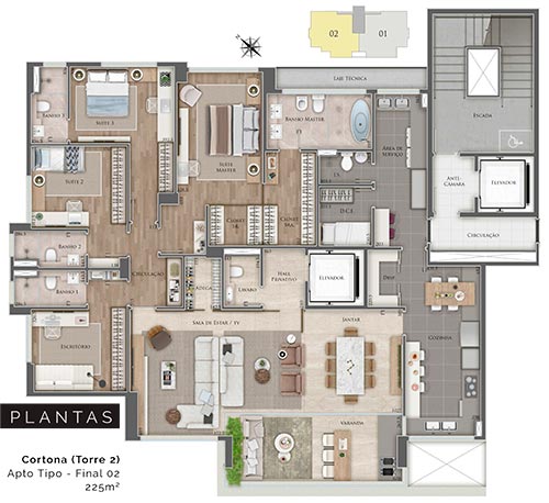 duo apartamento na planta lançamento