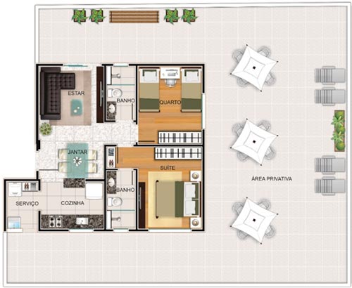 area privativa bh duo patio