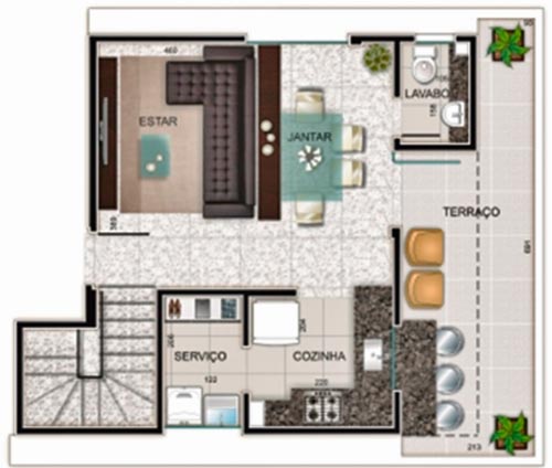 cobertura top house duopatio savasi