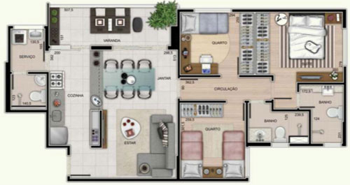 apartamento 3 quartos