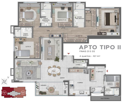 apartamento na planta 4 quartos savassi hub