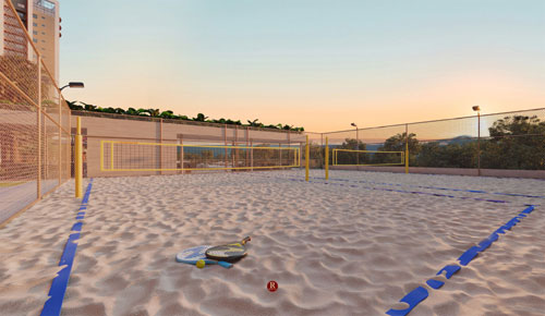 quadra de beach tennis