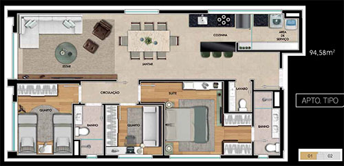 apartamento de 3 quartos na praça da liberdade