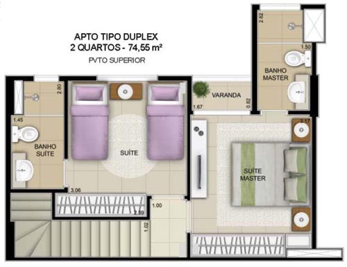 2 quartos