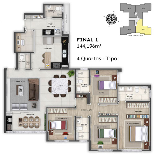 apartamento 4 quartos no cruzeiro bh