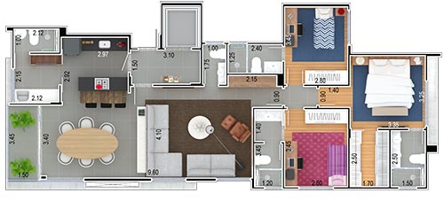 apartamento com 3 quartos na zona sul de bh