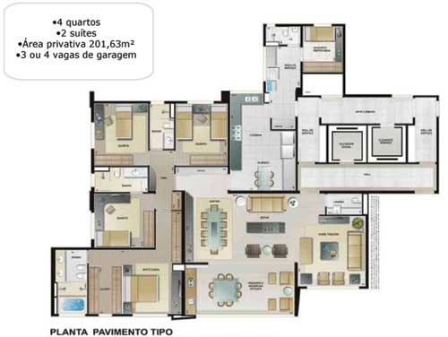 4 quartos