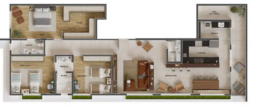 apartamento na planta