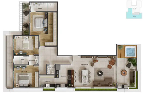 imovel na planta no vila paris