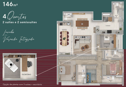 apartamento 4 quartos na planta no sao pedro
