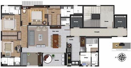 lançamento com 3 suites na serra bh san giuseppe