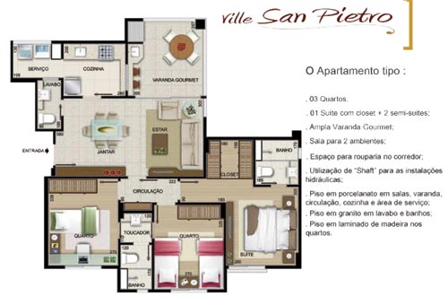 apartamento sao pedro 3 quartos