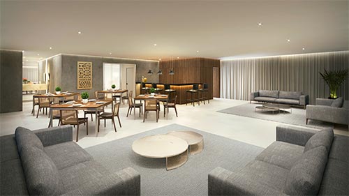 apartamento com salão de festas