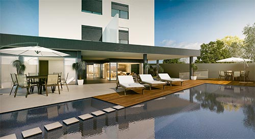 apartamento com piscina no sion bh