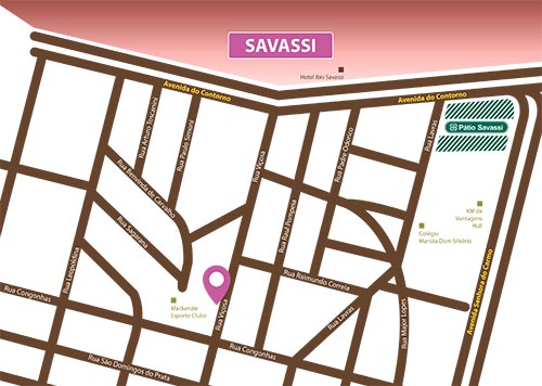 mapa do bairro sao pedro bh