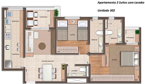 2 suites vila da serra