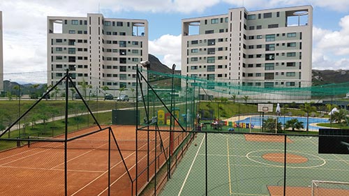 quadra de tenis saibro