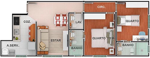 apartamento 2 suites e 2 vagas livres