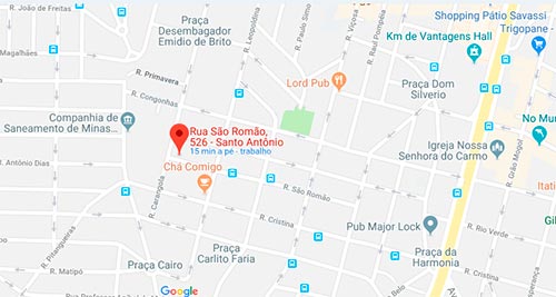 mapa santo ntonio bh